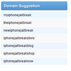 Domain suggestions