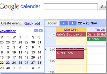 Offline Google Calendar