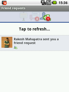 Friend Request Notification on Android