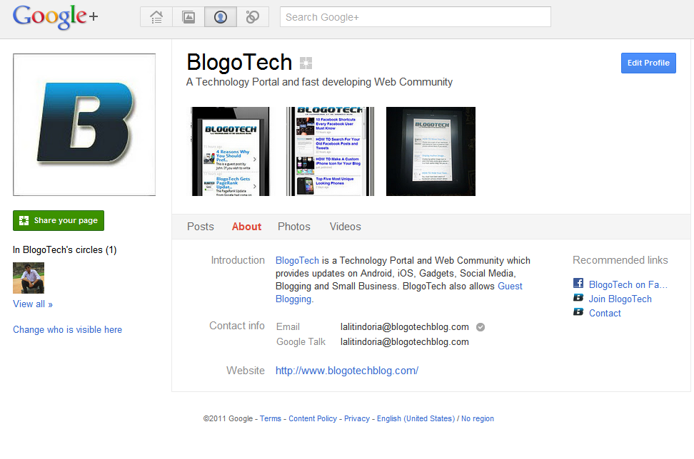 BlogoTech on Google+