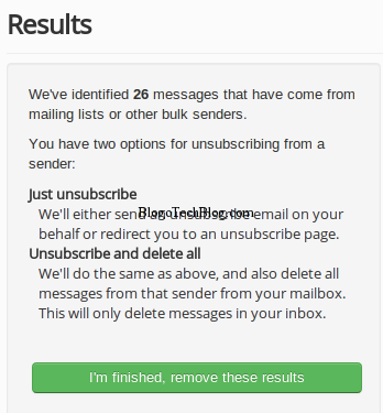 Unsubscribe form mailing lists